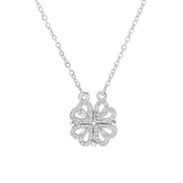 Stainless Steel Magnetic Clover 2 in 1 Heart Necklace | Gift For Her
