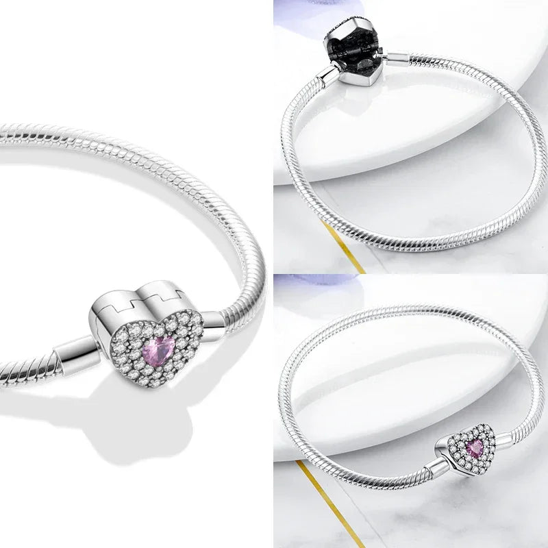 Sterling Silver Charm Bracelet | Charms & Beads | Fits Pandora Style Bracelets