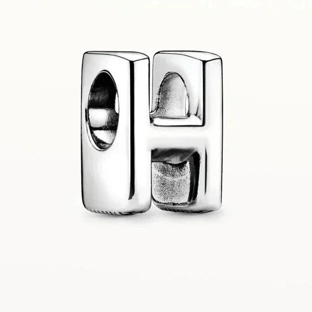 Silver 925 Alphabet Charm A-Z | Fits Pandora Style Bracelet
