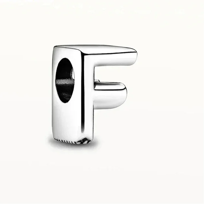 Silver 925 Alphabet Charm A-Z | Fits Pandora Style Bracelet