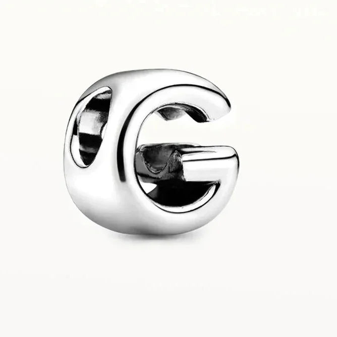 Silver 925 Alphabet Charm A-Z | Fits Pandora Style Bracelet