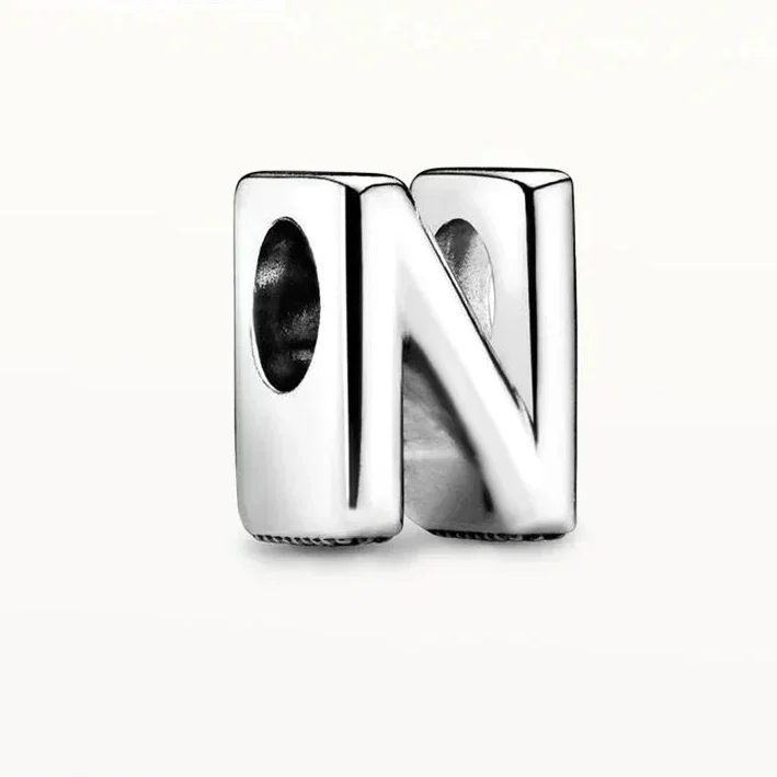 Silver 925 Alphabet Charm A-Z | Fits Pandora Style Bracelet