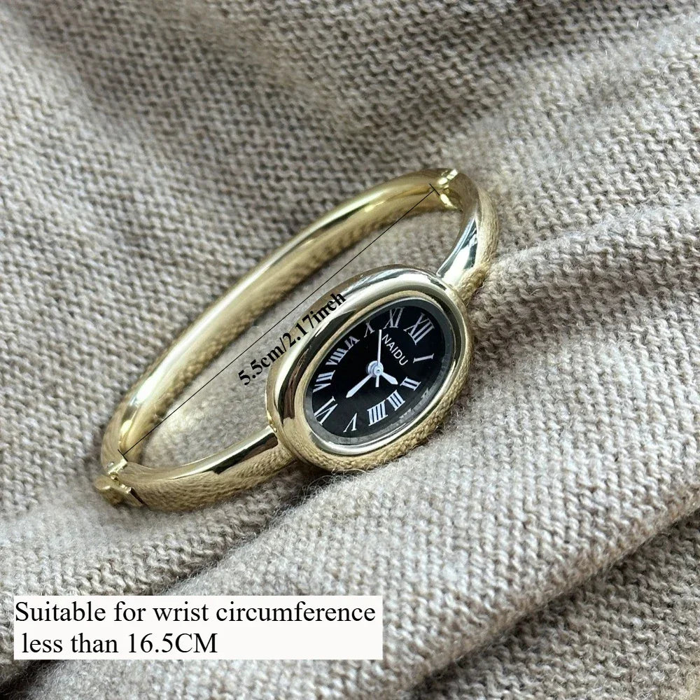 Gold | Silver Stainless Steel Bracelet Watch | Small Dial Ladies Gift