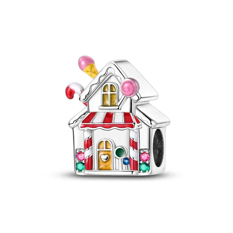 925 Silver Christmas Charm - Polar Bear Santa Snowman | Festive Gift