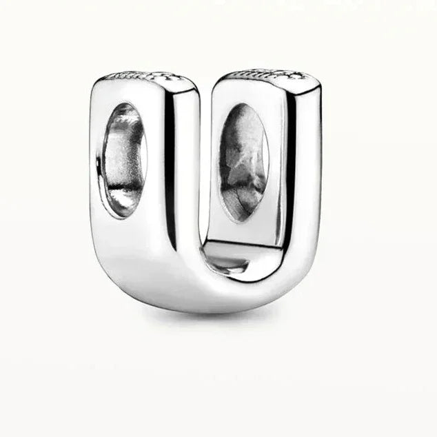 Silver 925 Alphabet Charm A-Z | Fits Pandora Style Bracelet