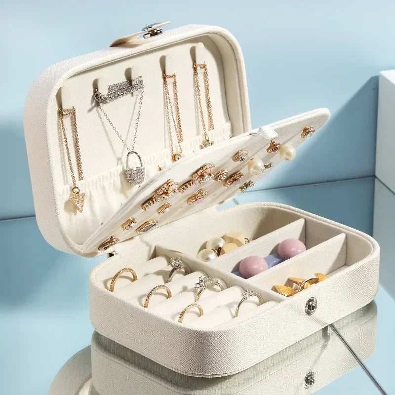 Portable Travel Jewellery Box | Leather Storage Organiser