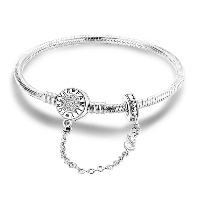 Sterling Silver Charm Bracelet | Charms & Beads | Fits Pandora Style Bracelets