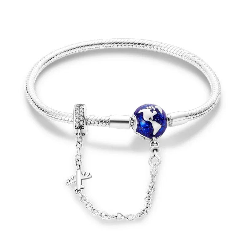 Sterling Silver Charm Bracelet | Charms & Beads | Fits Pandora Style Bracelets