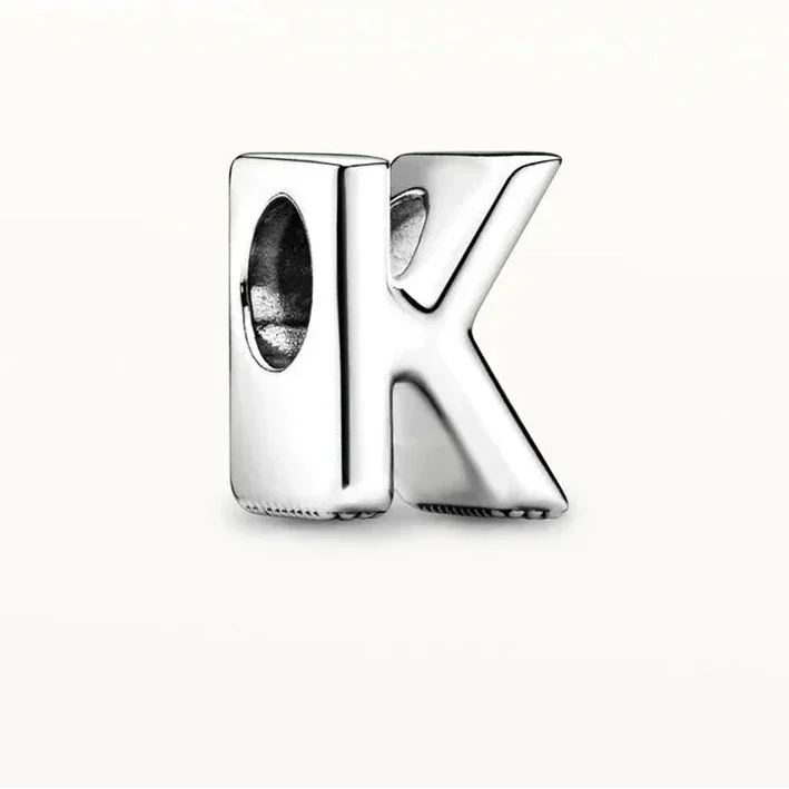 Silver 925 Alphabet Charm A-Z | Fits Pandora Style Bracelet
