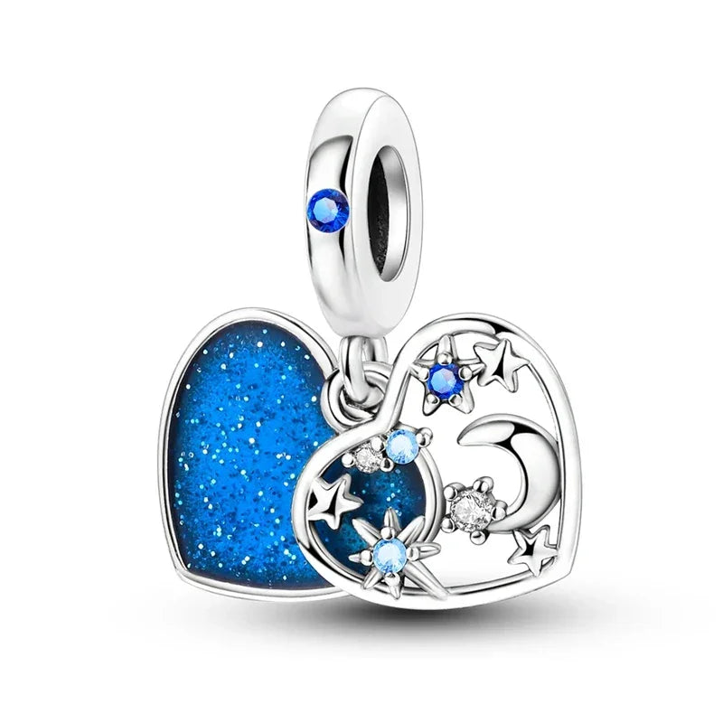 Blue Series | Sterling Silver Charms | Fits Pandora Style Bracelet