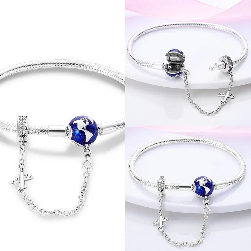 Sterling Silver Charm Bracelet | Charms & Beads | Fits Pandora Style Bracelets