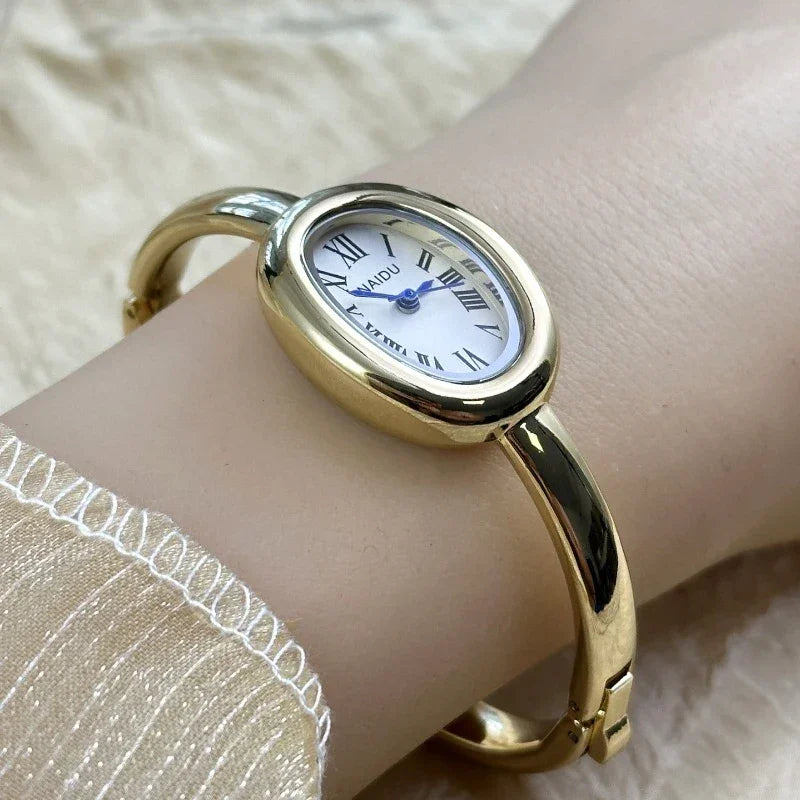 Gold | Silver Stainless Steel Bracelet Watch | Small Dial Ladies Gift