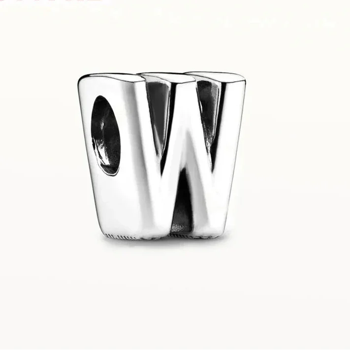 Silver 925 Alphabet Charm A-Z | Fits Pandora Style Bracelet