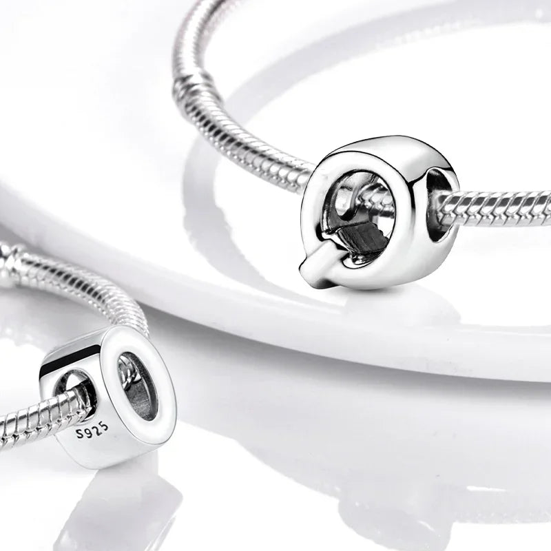 Silver 925 Alphabet Charm A-Z | Fits Pandora Style Bracelet