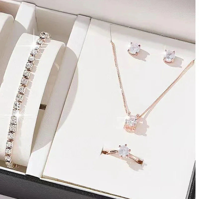 Elegant Rhinestone Jewellery Set | Sparkle & Shine | Gift for Her