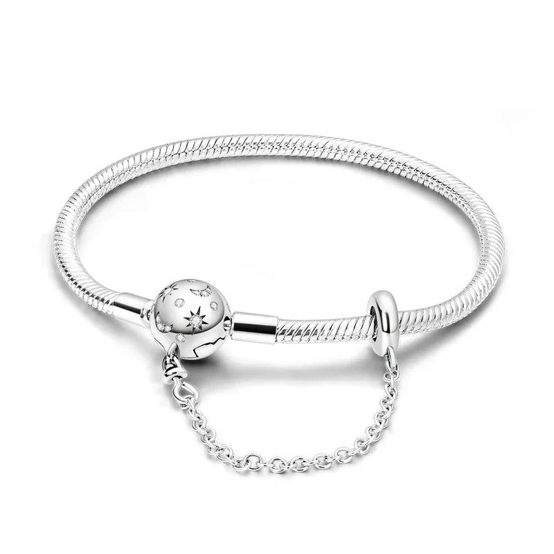 Sterling Silver Charm Bracelet | Charms & Beads | Fits Pandora Style Bracelets