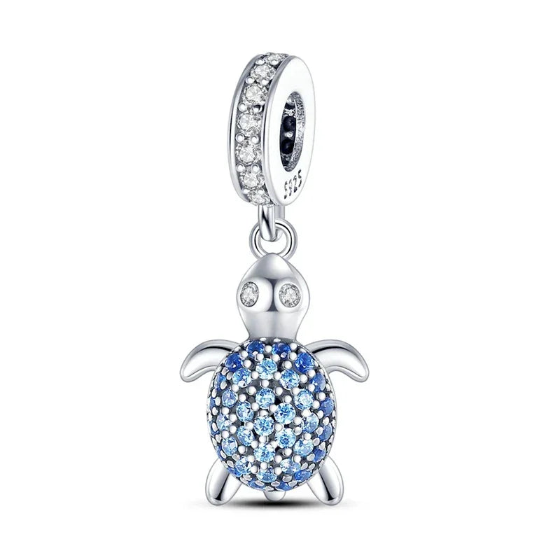 Blue Series | Sterling Silver Charms | Fits Pandora Style Bracelet