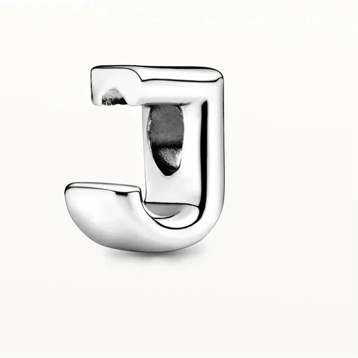 Silver 925 Alphabet Charm A-Z | Fits Pandora Style Bracelet