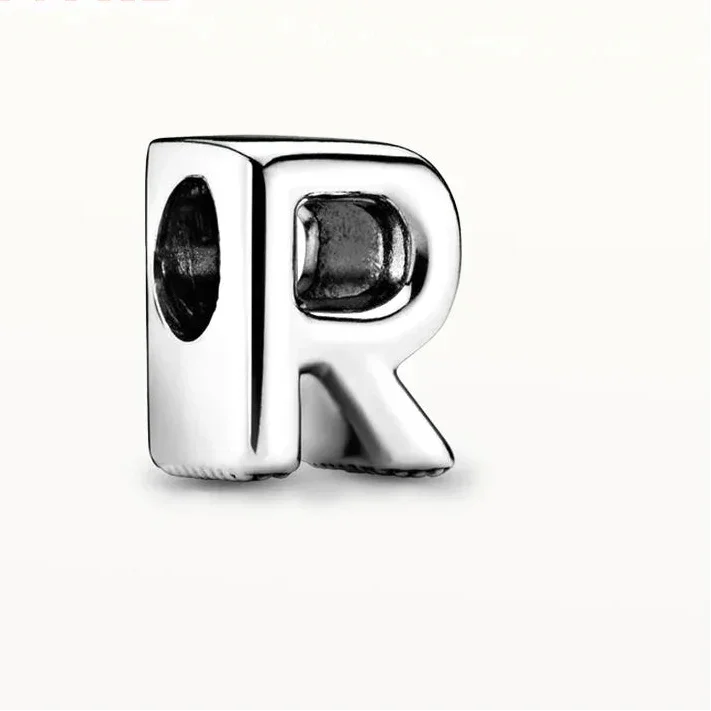 Silver 925 Alphabet Charm A-Z | Fits Pandora Style Bracelet