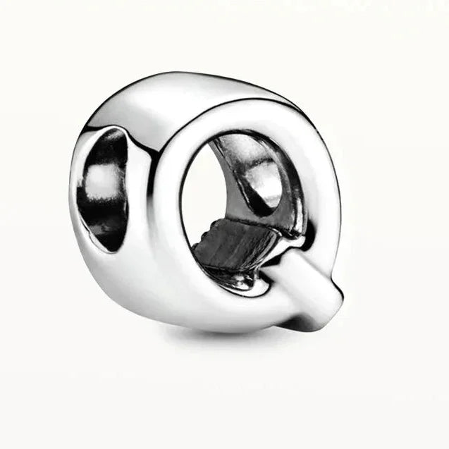 Silver 925 Alphabet Charm A-Z | Fits Pandora Style Bracelet