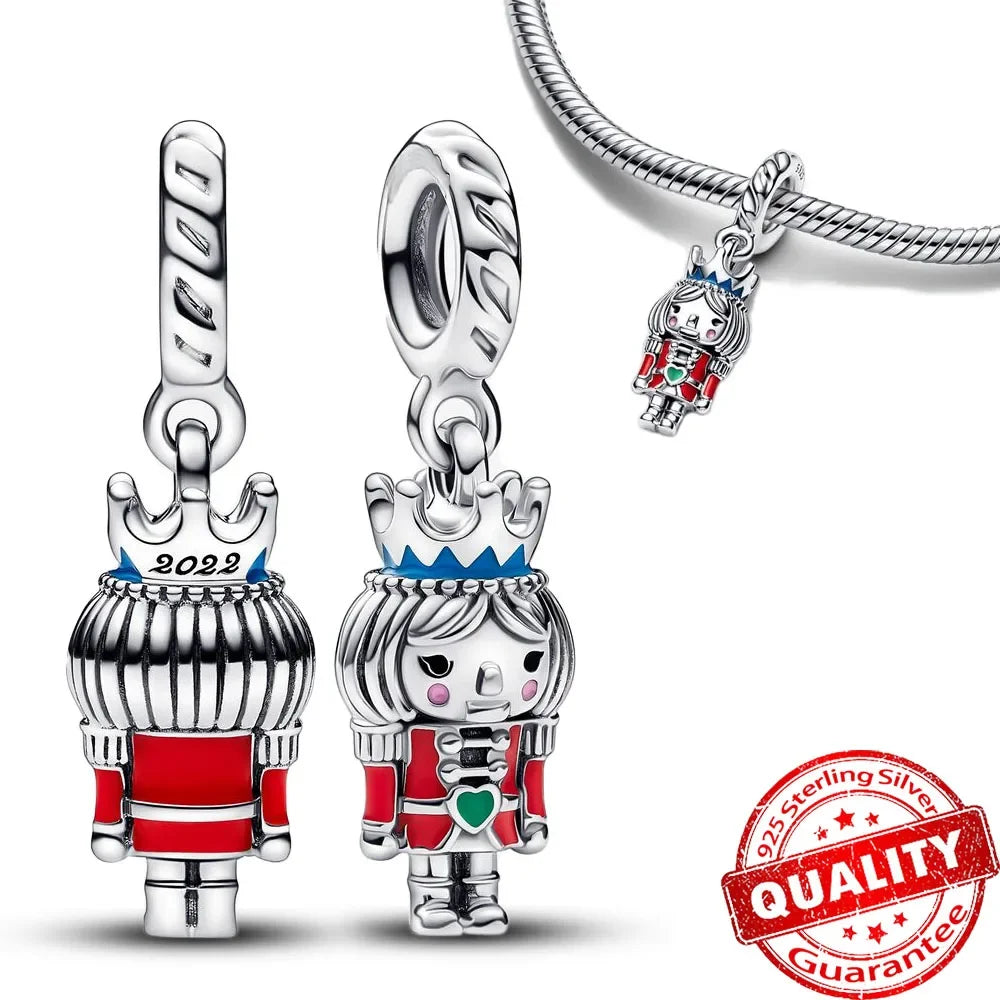 925 Silver Christmas Charm - Polar Bear Santa Snowman | Festive Gift