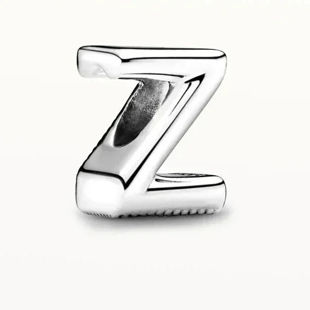Silver 925 Alphabet Charm A-Z | Fits Pandora Style Bracelet