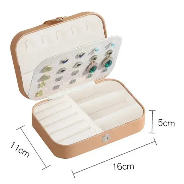 Portable Travel Jewellery Box | Leather Storage Organiser