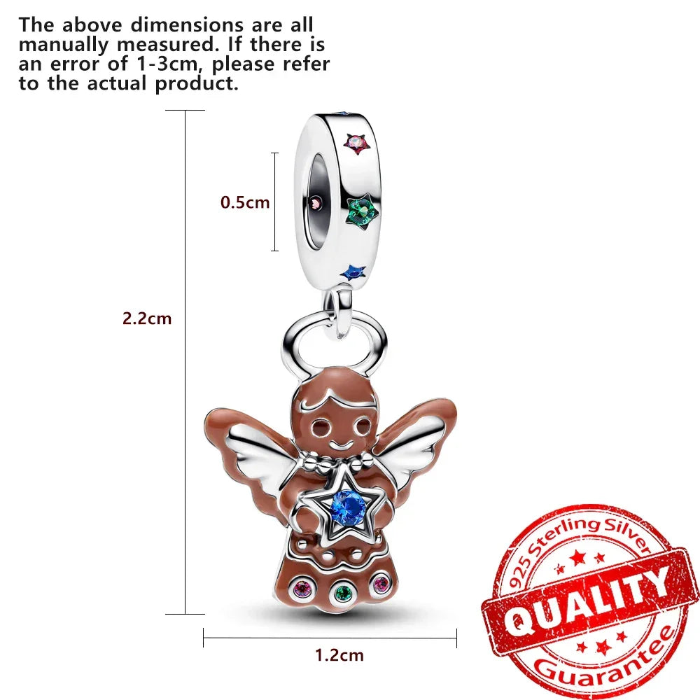 925 Silver Christmas Charm - Polar Bear Santa Snowman | Festive Gift