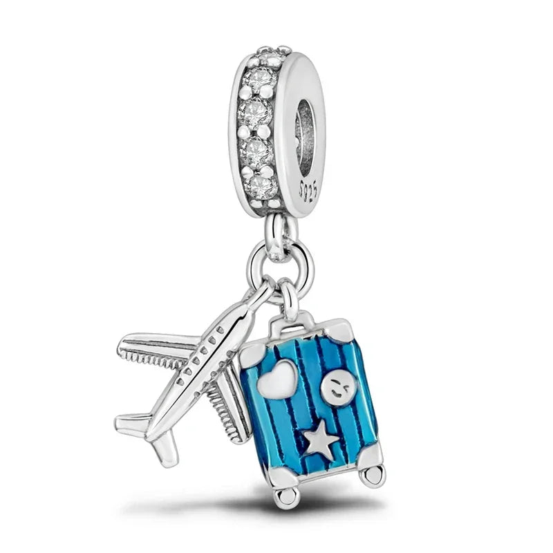 Blue Series | Sterling Silver Charms | Fits Pandora Style Bracelet
