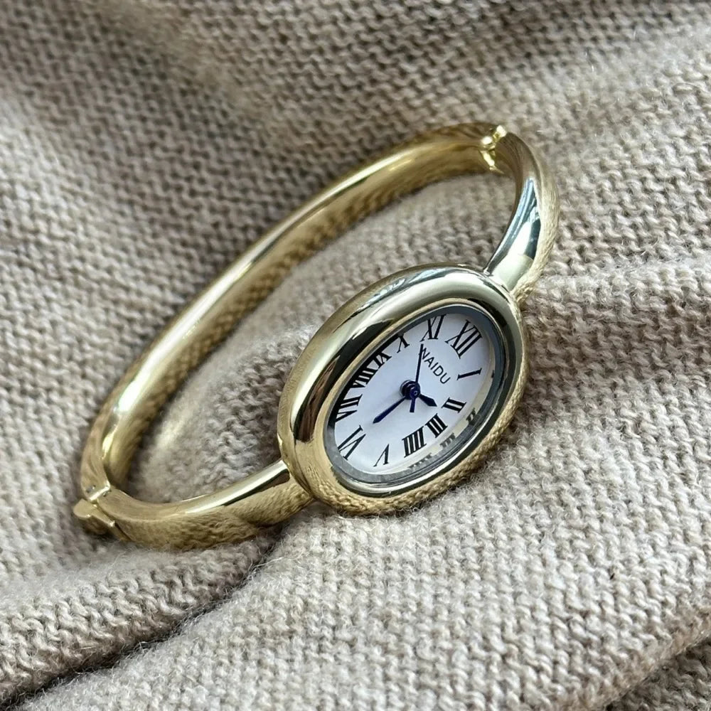 Gold | Silver Stainless Steel Bracelet Watch | Small Dial Ladies Gift