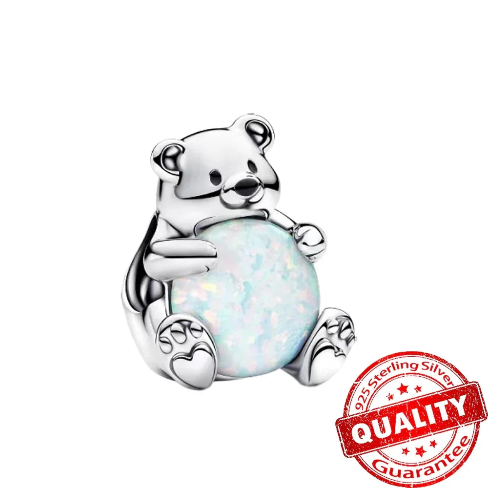 925 Silver Christmas Charm - Polar Bear Santa Snowman | Festive Gift