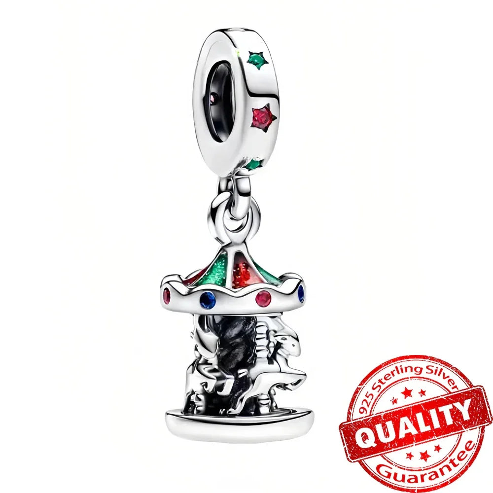 925 Silver Christmas Charm - Polar Bear Santa Snowman | Festive Gift