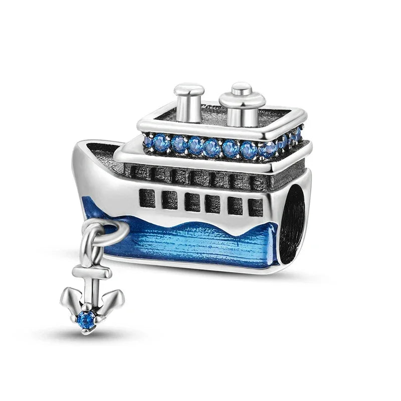 Blue Series | Sterling Silver Charms | Fits Pandora Style Bracelet
