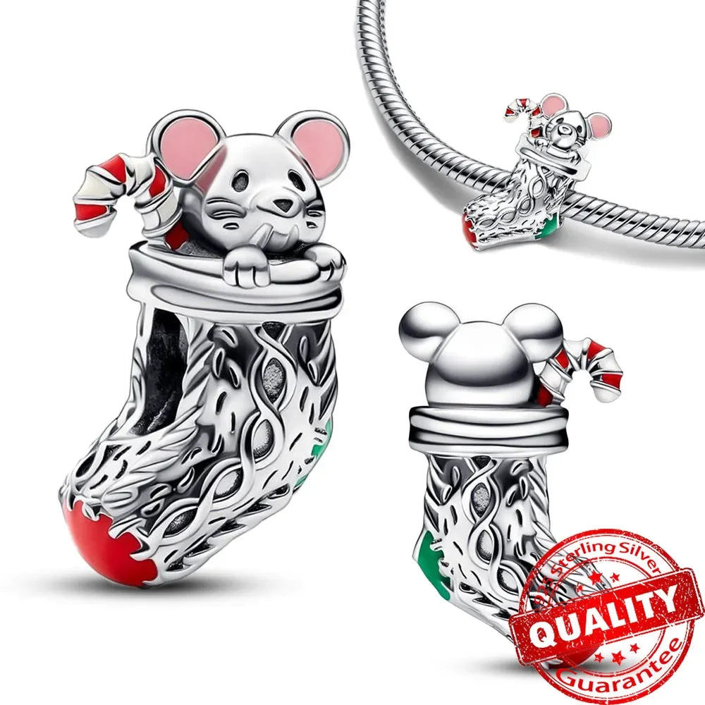 925 Silver Christmas Charm - Polar Bear Santa Snowman | Festive Gift