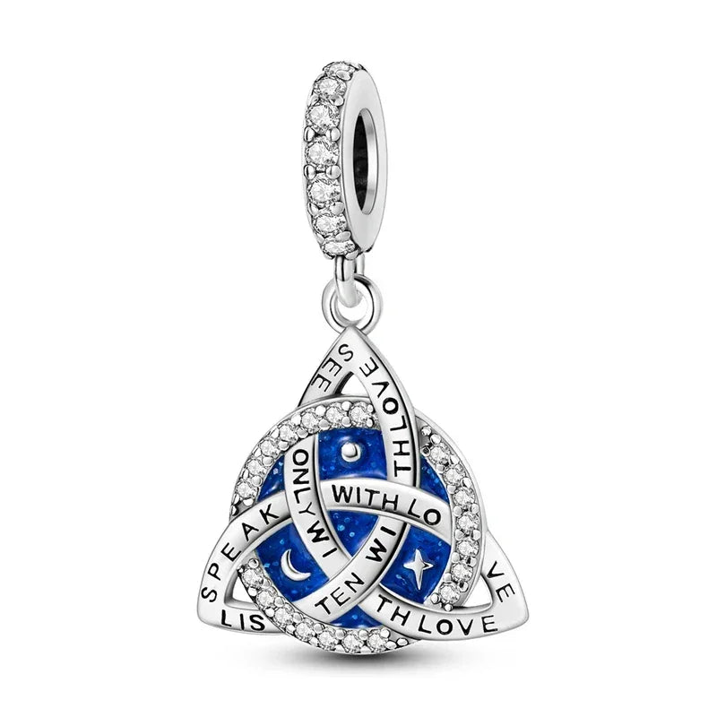 Blue Series | Sterling Silver Charms | Fits Pandora Style Bracelet