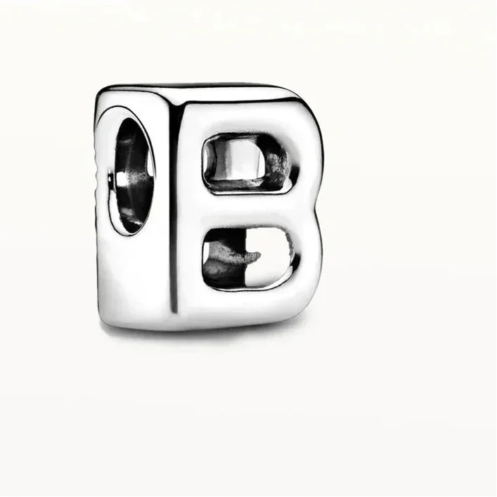 Silver 925 Alphabet Charm A-Z | Fits Pandora Style Bracelet
