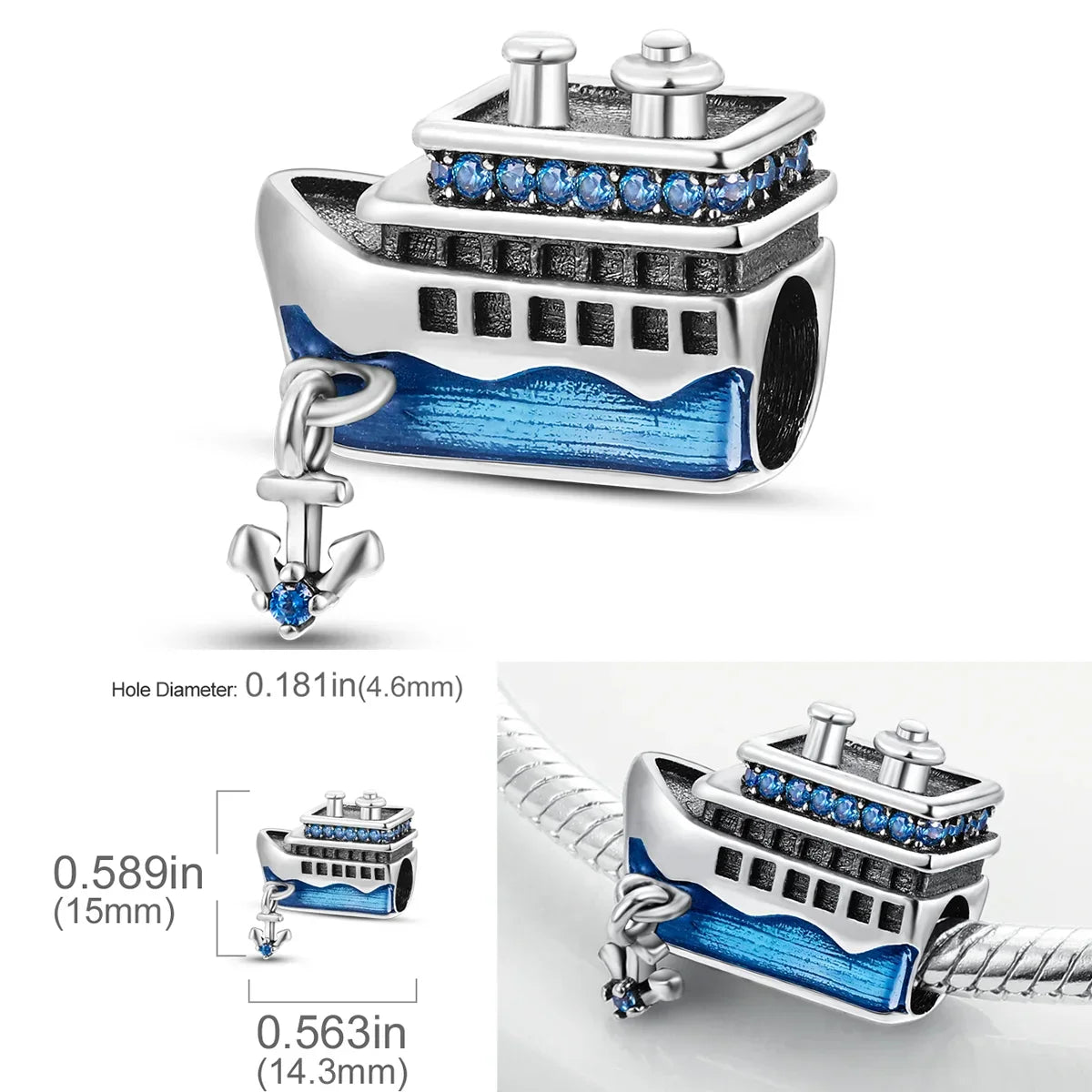 Sterling Silver Luminous Firefly Charm Bead | Fits Pandora Style Bracelets