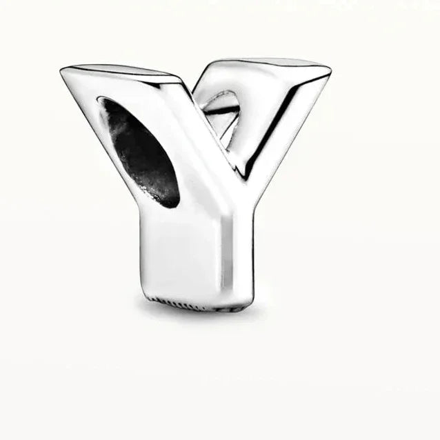 Silver 925 Alphabet Charm A-Z | Fits Pandora Style Bracelet