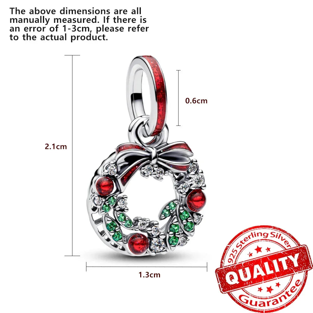 925 Silver Christmas Charm - Polar Bear Santa Snowman | Festive Gift