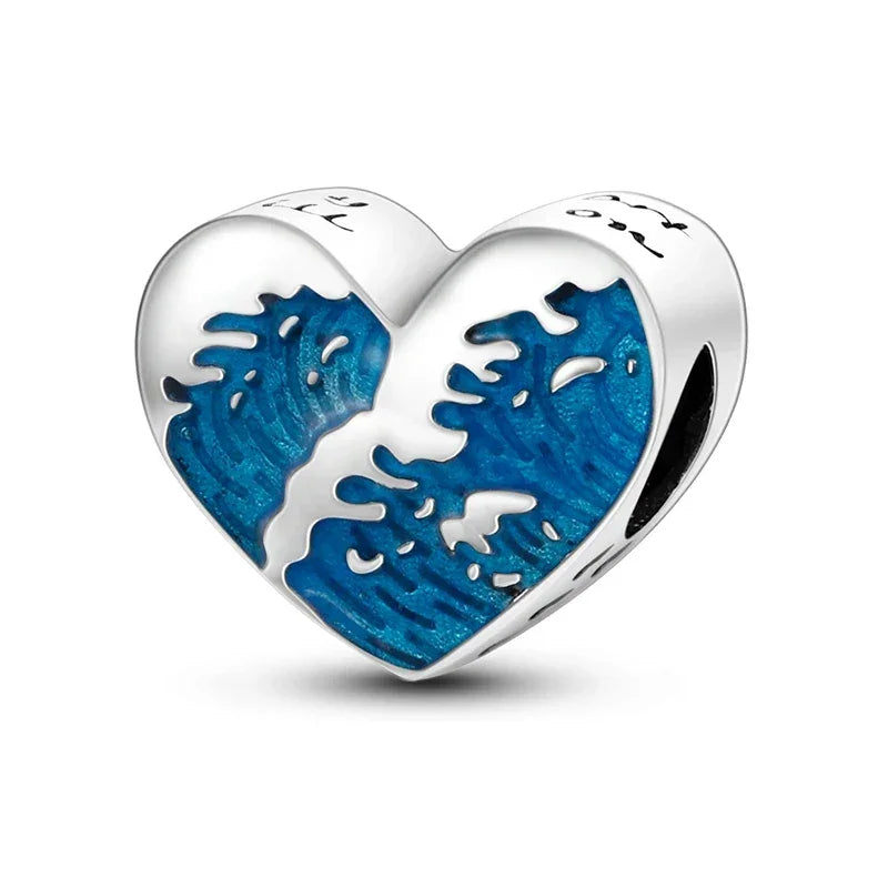 Blue Series | Sterling Silver Charms | Fits Pandora Style Bracelet