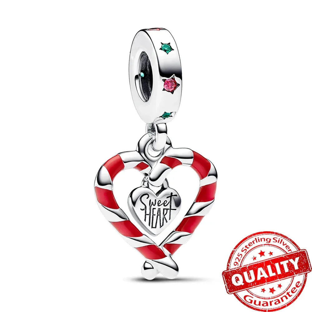 925 Silver Christmas Charm - Polar Bear Santa Snowman | Festive Gift