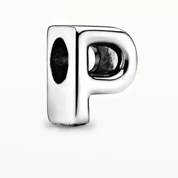 Silver 925 Alphabet Charm A-Z | Fits Pandora Style Bracelet