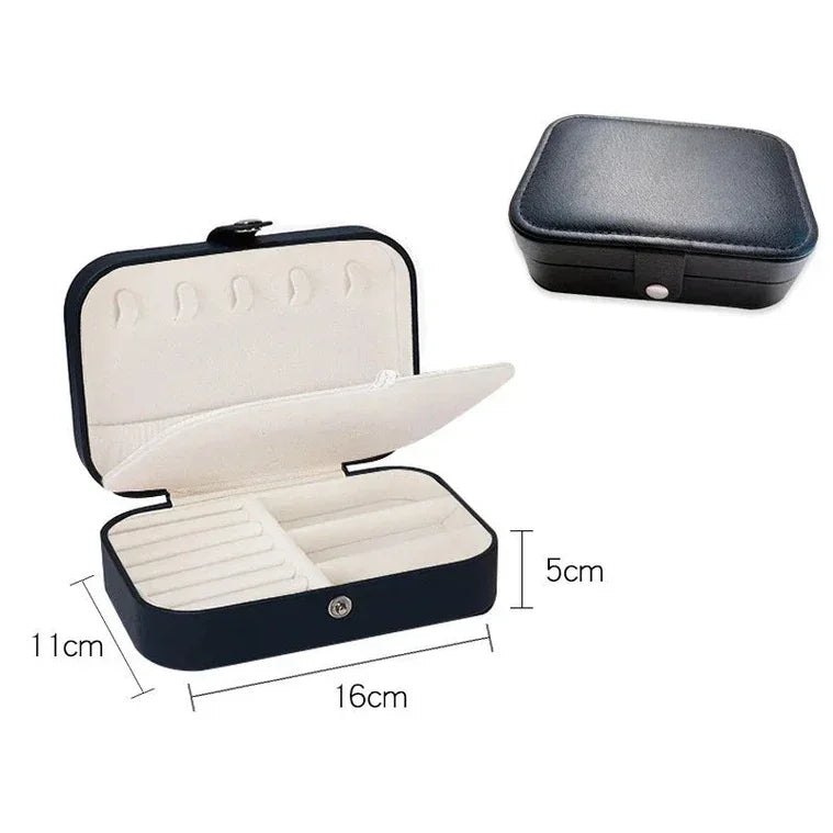 Portable Travel Jewellery Box | Leather Storage Organiser