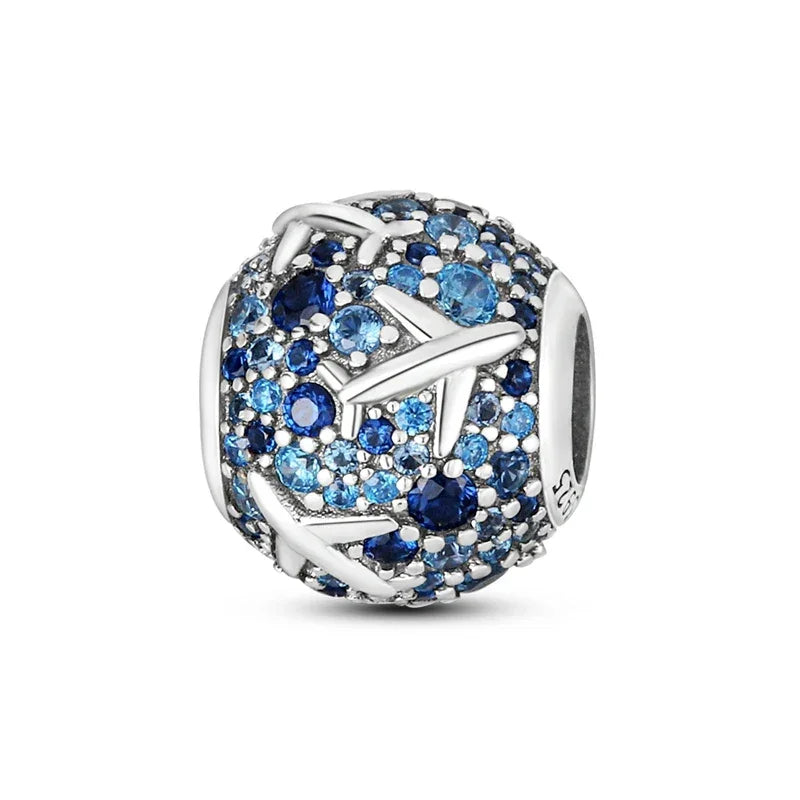 Blue Series | Sterling Silver Charms | Fits Pandora Style Bracelet