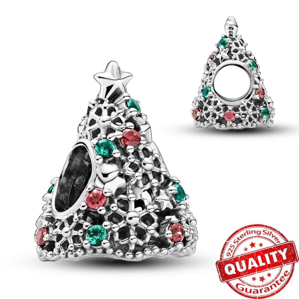 925 Silver Christmas Charm - Polar Bear Santa Snowman | Festive Gift