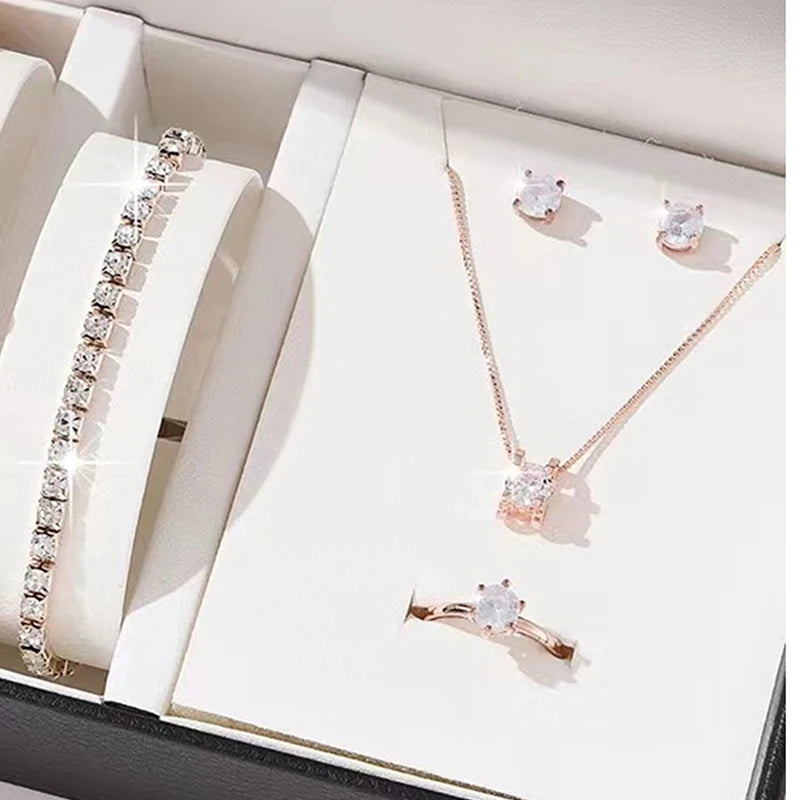 Elegant Rhinestone Jewellery Set