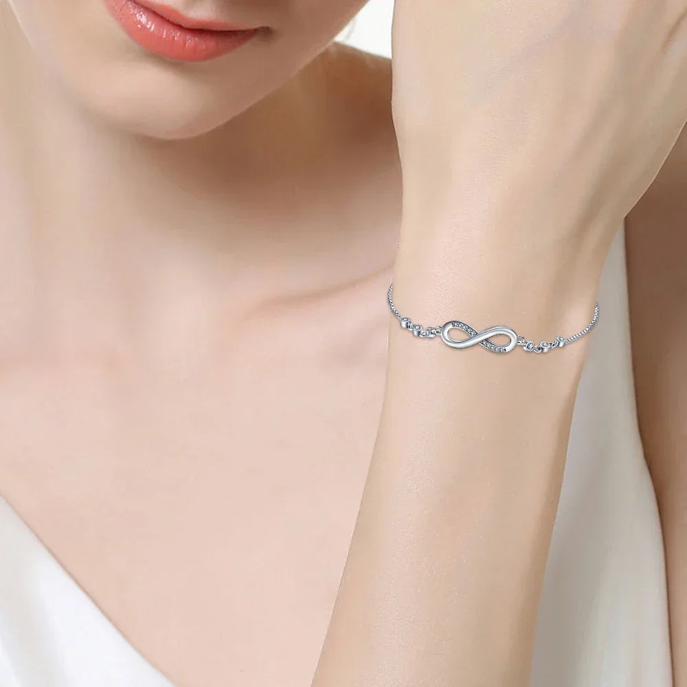 925 Silver Lucky Zircon Bracelet | Romantic Luxury Gift for Her