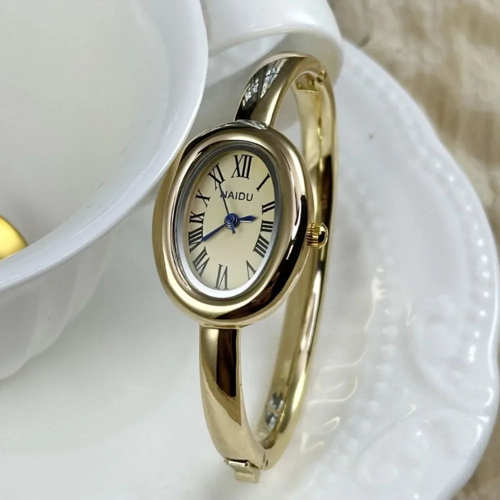 Gold | Silver Stainless Steel Bracelet Watch | Small Dial Ladies Gift