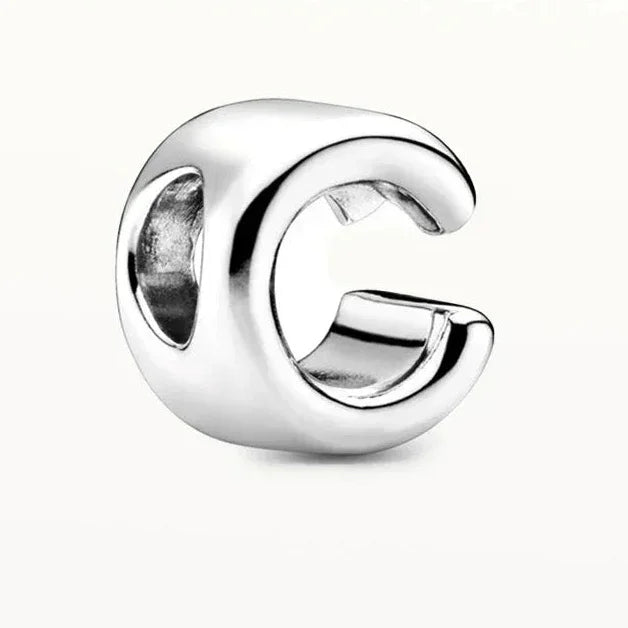 Silver 925 Alphabet Charm A-Z | Fits Pandora Style Bracelet