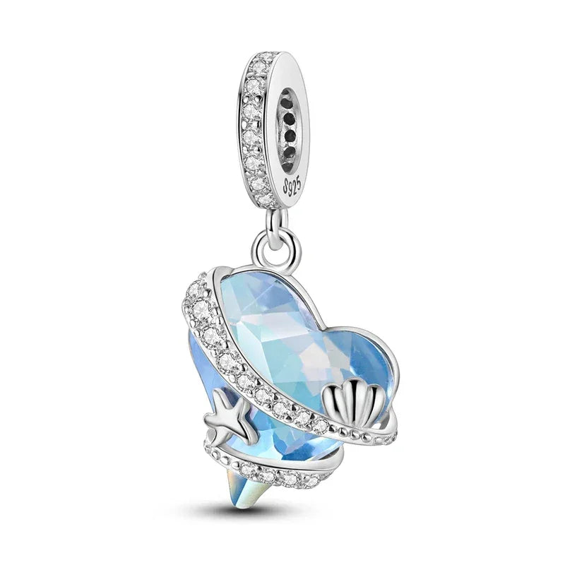 Blue Series | Sterling Silver Charms | Fits Pandora Style Bracelet